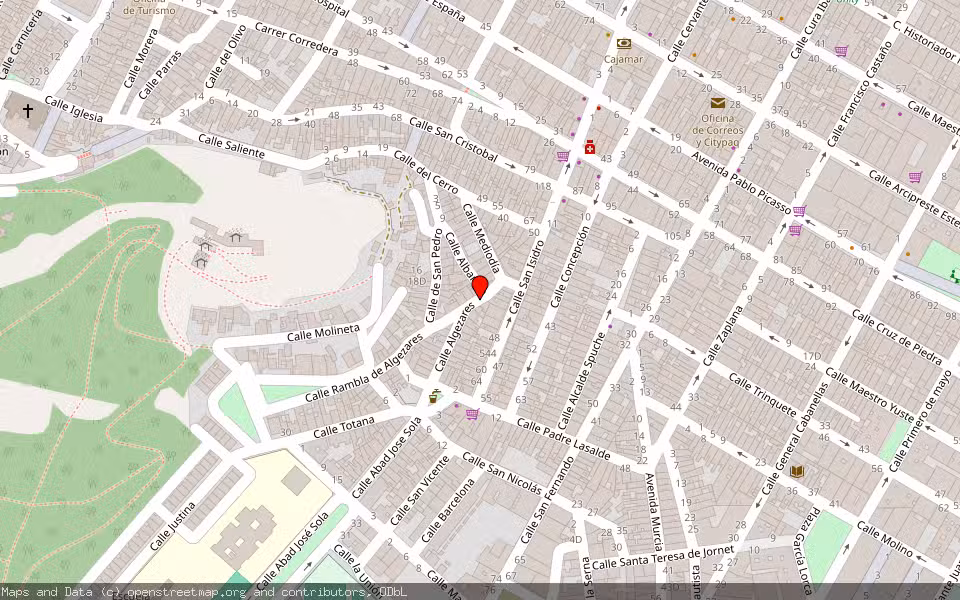 Mapa de Subasta Inmueble (Vivienda) en Yecla, Murcia