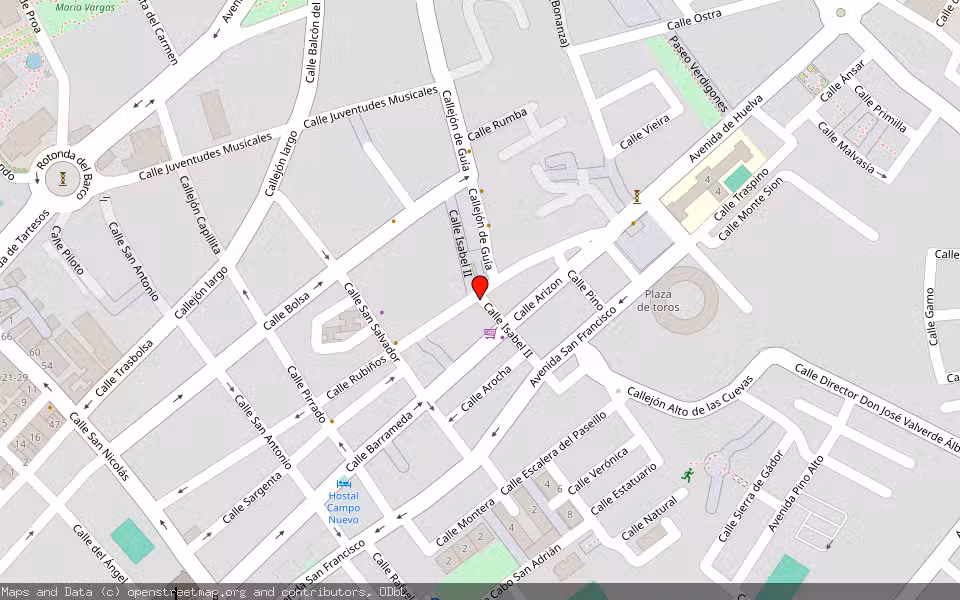 Mapa de Subasta Inmueble (Vivienda) en Sanlucar De Barrameda, Cádiz