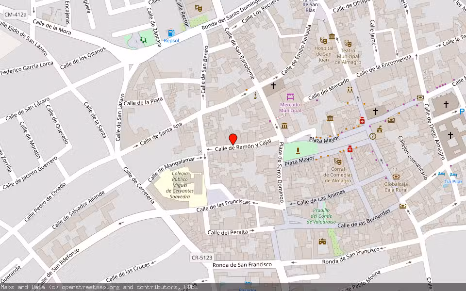 Mapa de Subasta Inmueble (Vivienda) en Almagro, Ciudad Real