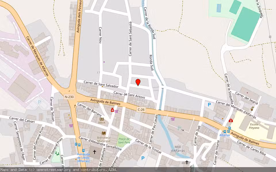 Mapa de Subasta Inmueble (Solar) en Alfarras, Lleida