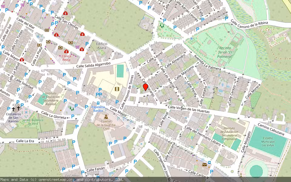 Mapa de Subasta Inmueble (Vivienda) en Vera, Almería
