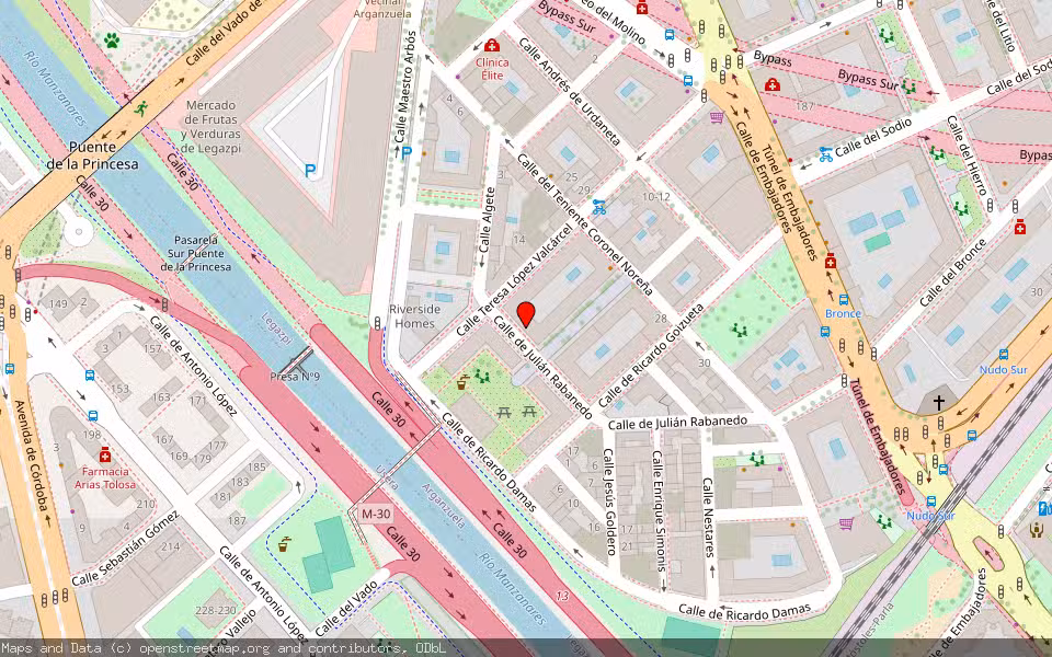Mapa de Subasta Inmueble (Garaje) en Madrid