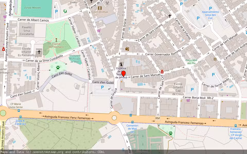 Mapa de Subasta Inmueble (Vivienda) en Mahón, Illes Balears