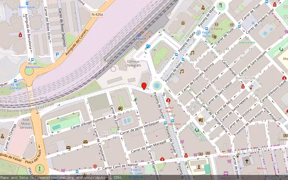 Mapa de Subasta Inmueble (Vivienda) en Reus, Tarragona