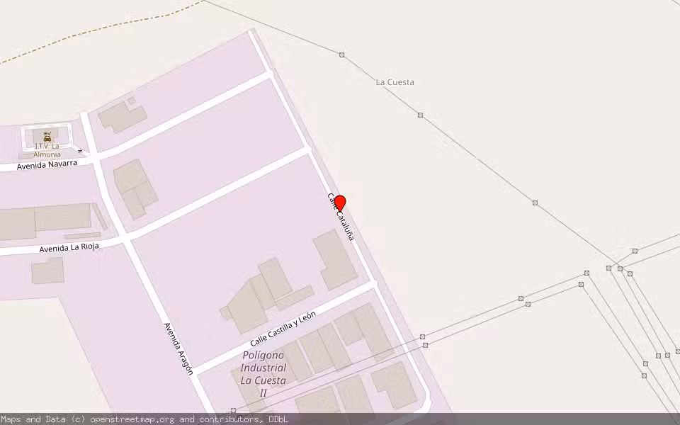 Mapa de Subasta Inmueble (Nave industrial) en La Almunia De Doña Godina, Zaragoza