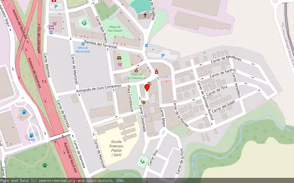 Mapa de Subasta Inmueble (Vivienda) en Abrera, Barcelona