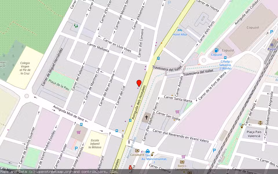 Mapa de Subasta Inmueble (Vivienda) en Puçol, Valencia/València
