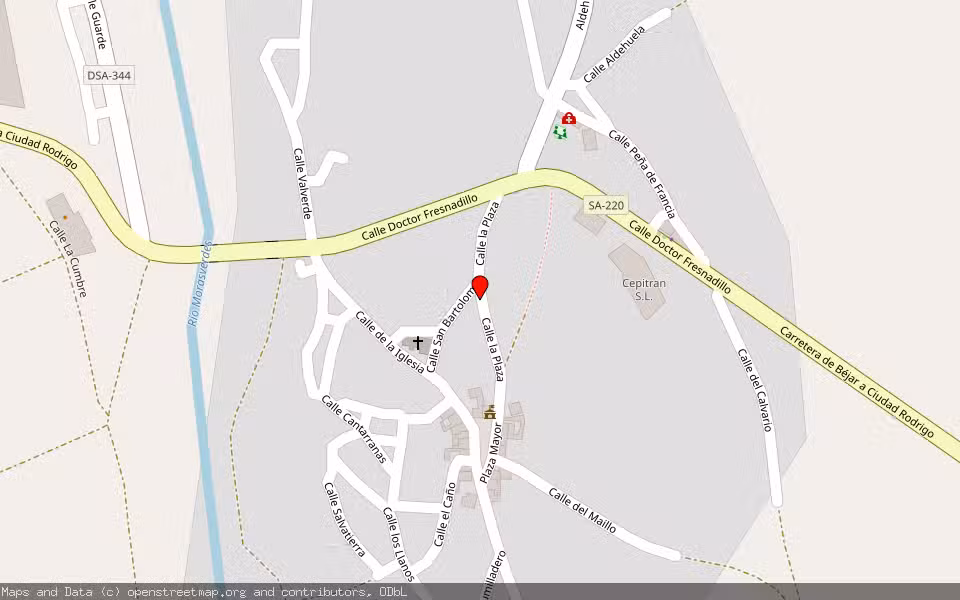Mapa de Subasta Inmueble (Vivienda) en Morasverdes, Salamanca