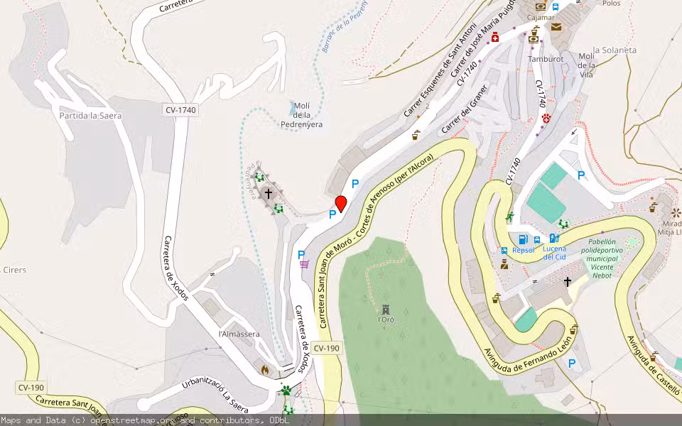 Mapa de Subasta Inmueble (Vivienda) en Lucena De Cid, Castellón/Castelló