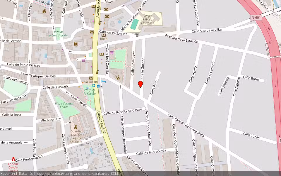 Mapa de Subasta Inmueble (Vivienda) en Laguna De Duero, Valladolid