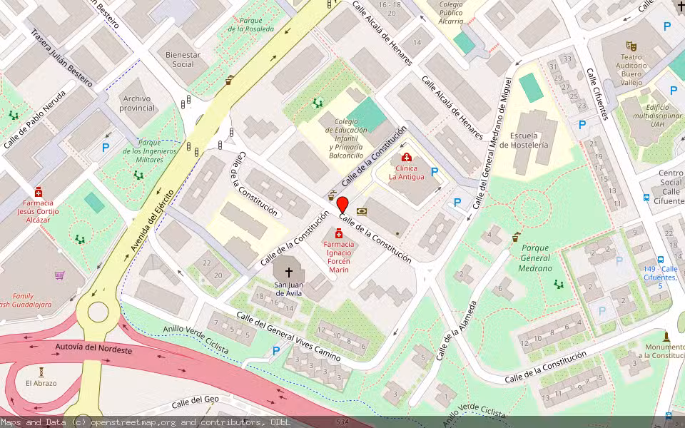 Mapa de Subasta Inmueble (Local comercial) en Guadalajara