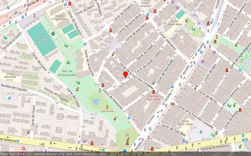 Mapa de Subasta Inmueble (Vivienda) en Barcelona