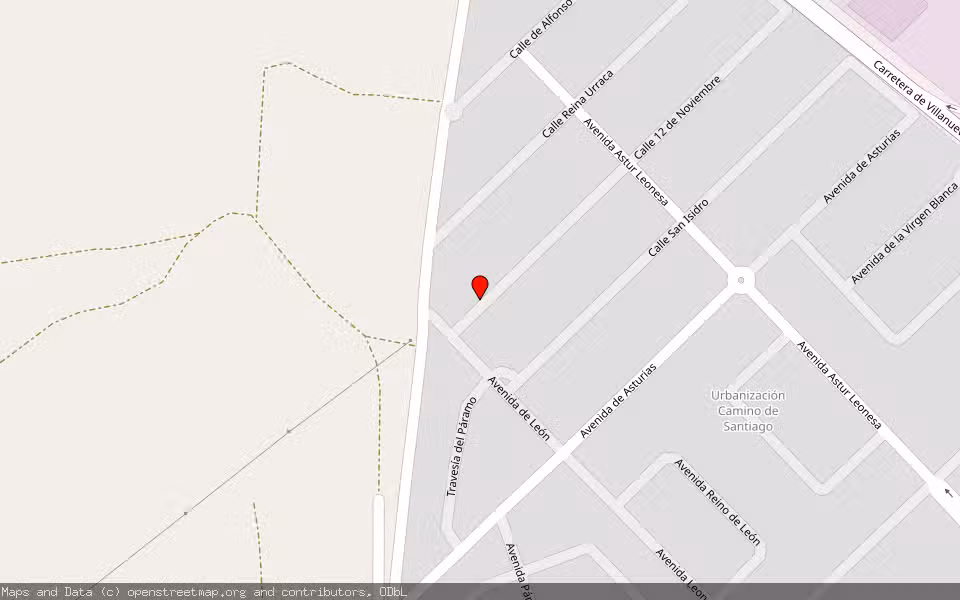 Mapa de Subasta Inmueble (Vivienda) en Villadangos Del Paramo, León