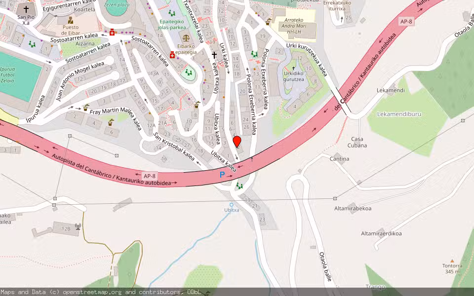Mapa de Subasta Inmueble (Vivienda) en Eibar, Gipuzkoa