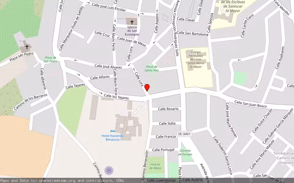 Mapa de Subasta Inmueble (Vivienda) en Sanlúcar La Mayor, Sevilla