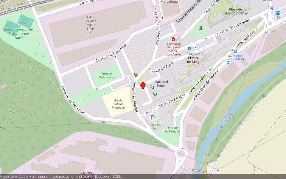 Mapa de Subasta Inmueble (Vivienda) en Montornès Del Valles, Barcelona