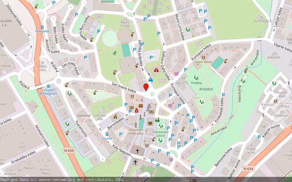 Mapa de Subasta Inmueble (Nave industrial) en Usurbil, Gipuzkoa
