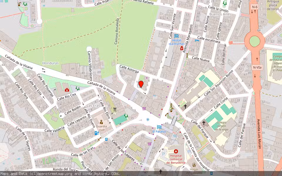 Mapa de Subasta Inmueble (Trastero) en Benavente, Zamora