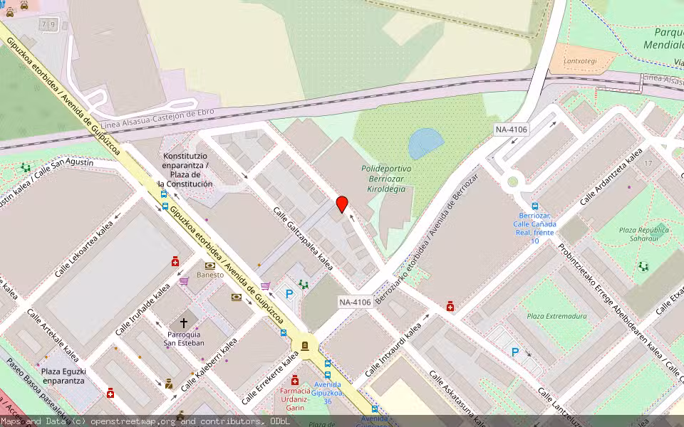 Mapa de Subasta Inmueble (Local comercial) en Ansoáin, Navarra