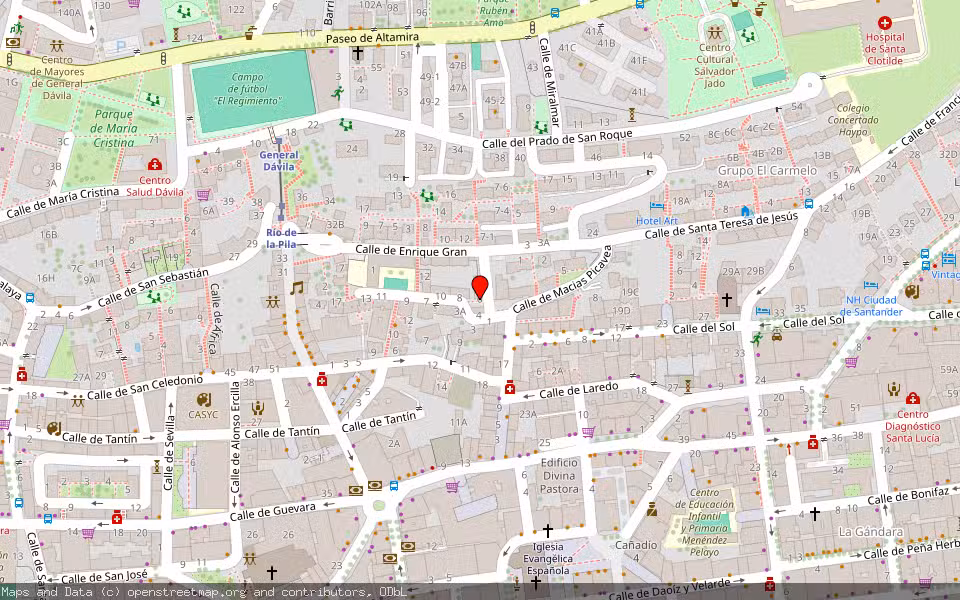 Mapa de Subasta Inmueble (Local comercial) en Santander, Cantabria