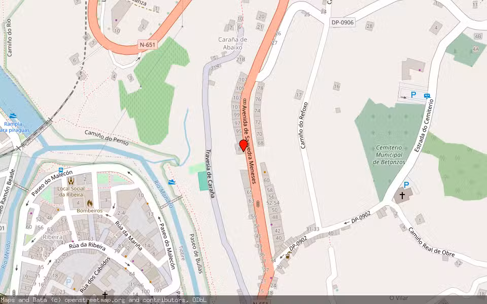 Mapa de Subasta Inmueble (Local comercial) en Betanzos, A Coruña