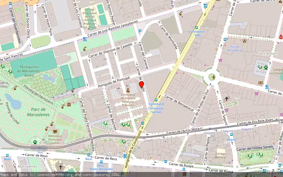 Mapa de Subasta Inmueble (Vivienda) en València, Valencia/València