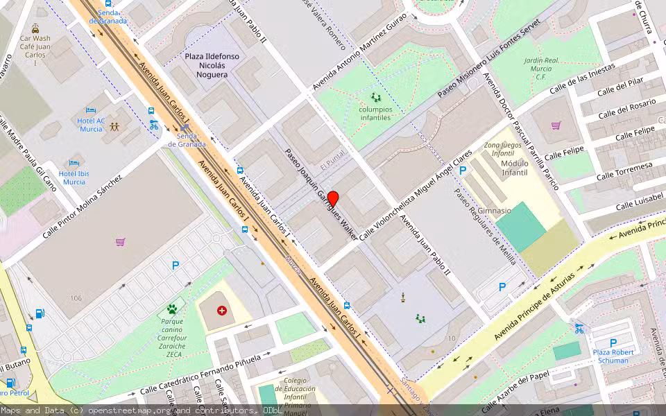 Mapa de Subasta Inmueble (Garaje) en Murcia