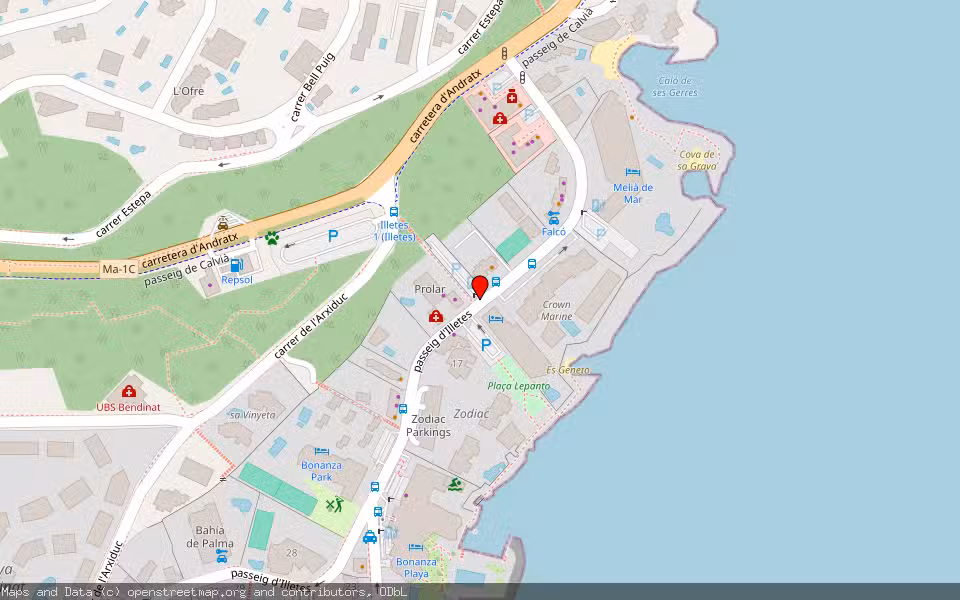 Mapa de Subasta Inmueble (Local comercial) en Calvia, Illes Balears