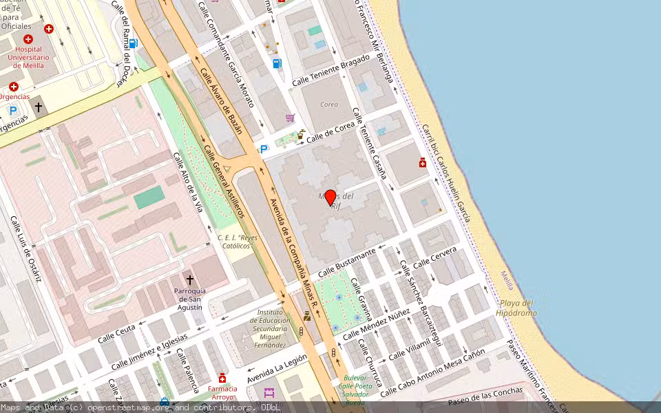Mapa de Subasta Inmueble (Trastero) en Melilla