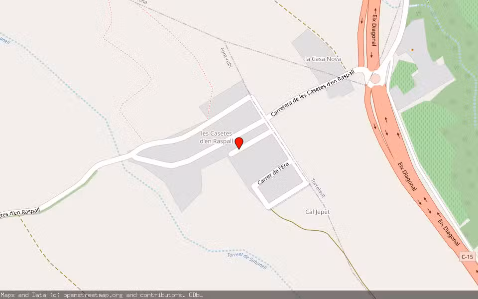 Mapa de Subasta Inmueble (Vivienda) en Font-rubi, Barcelona