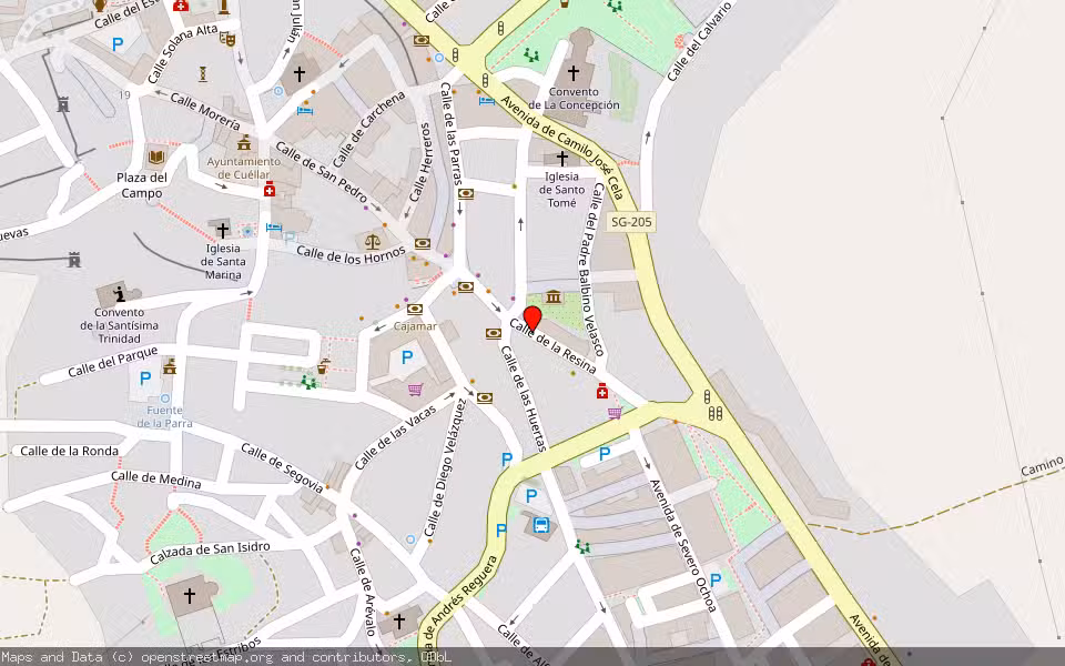 Mapa de Subasta Inmueble (Garaje) en Cuellar, Segovia
