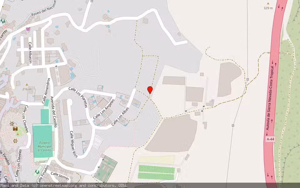 Mapa de Subasta Inmueble (Solar) en Velez De Benaudalla, Granada