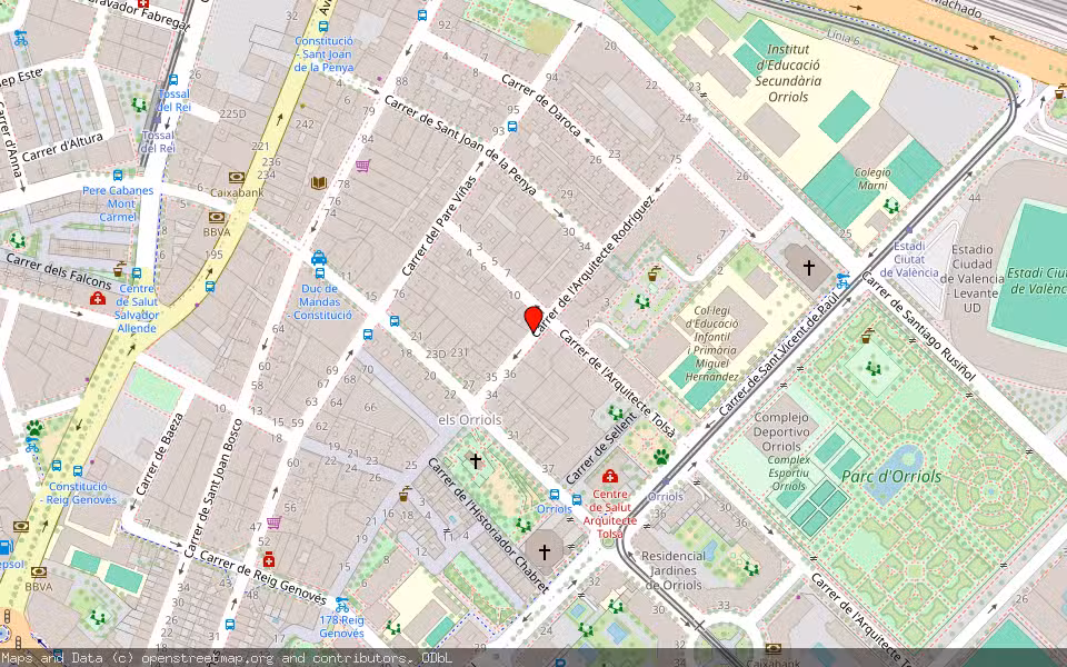 Mapa de Subasta Inmueble (Otros) en Valencia, Valencia/València