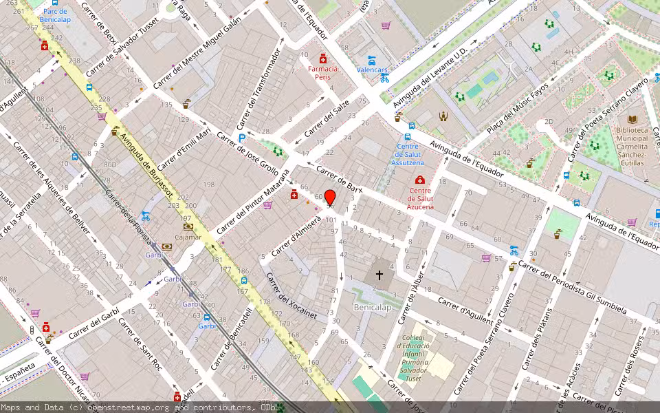 Mapa de Subasta Inmueble (Vivienda) en Valencia, Valencia/València
