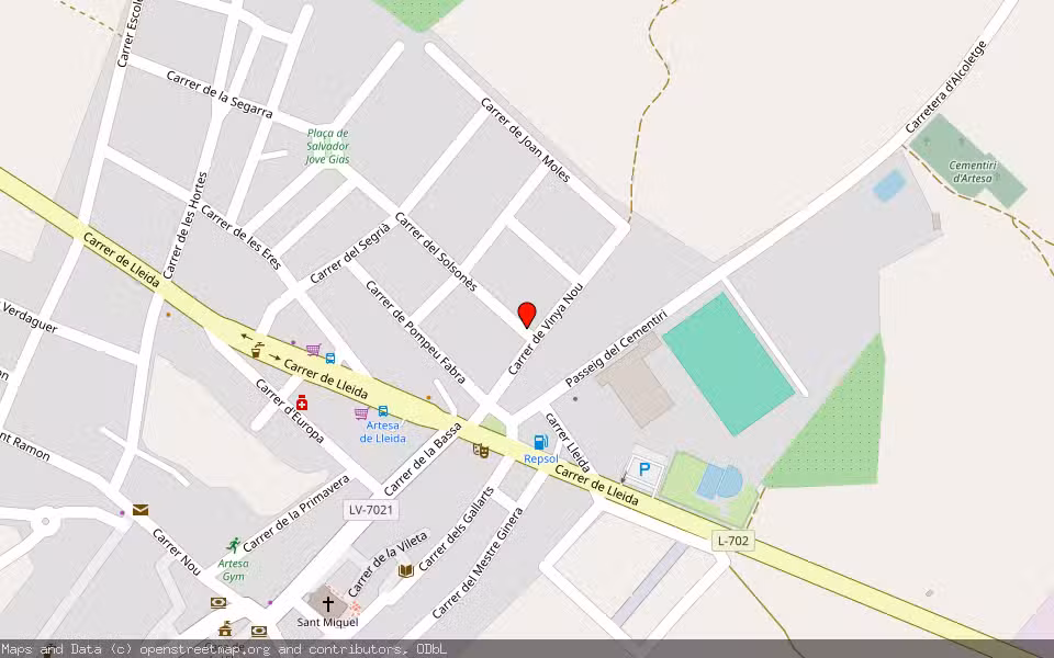 Mapa de Subasta Inmueble (Vivienda) en Artesa De Lleida, Lleida