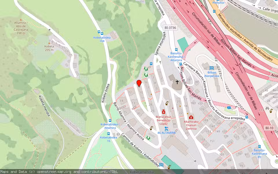 Mapa de Subasta Inmueble (Vivienda) en Bilbao, Bizkaia