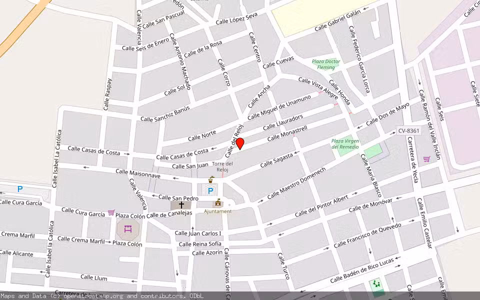 Mapa de Subasta Inmueble (Vivienda) en El Pinós, Alicante/Alacant