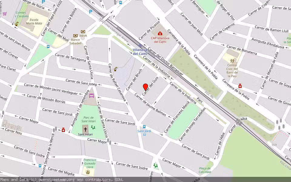 Mapa de Subasta Inmueble (Vivienda) en Vilanova Del Cami, Barcelona