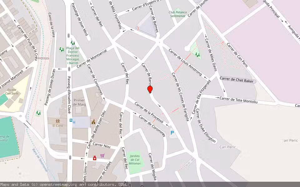 Mapa de Subasta Inmueble (Vivienda) en Sentmenat, Barcelona