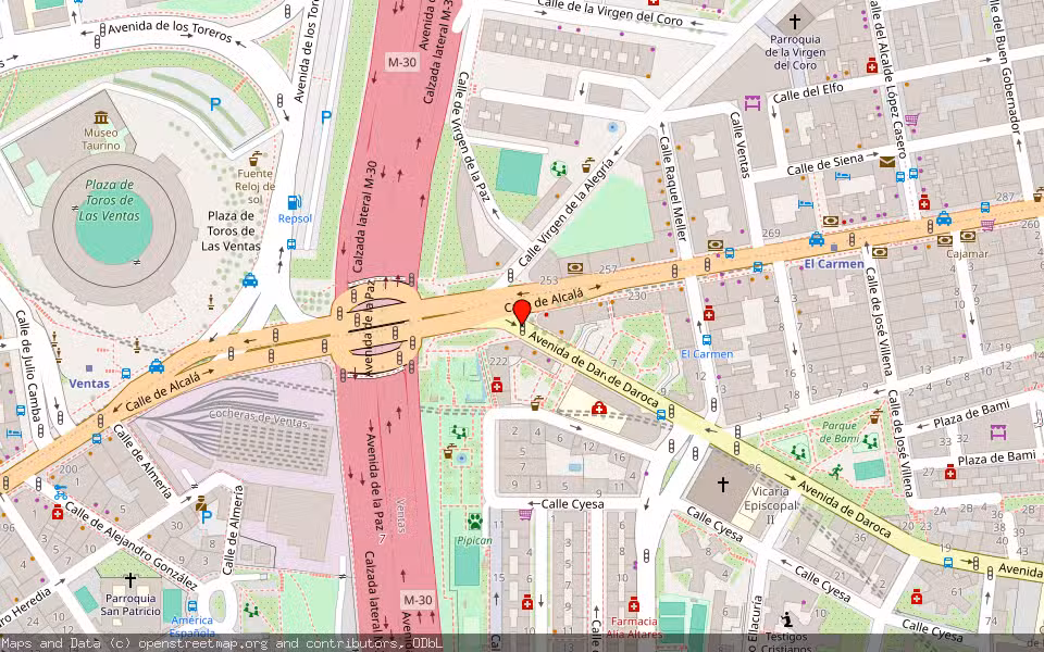 Mapa de Subasta Inmueble (Vivienda) en Madrid