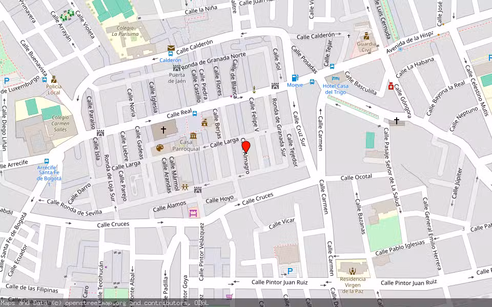 Mapa de Subasta Inmueble (Vivienda) en Santa Fe, Granada