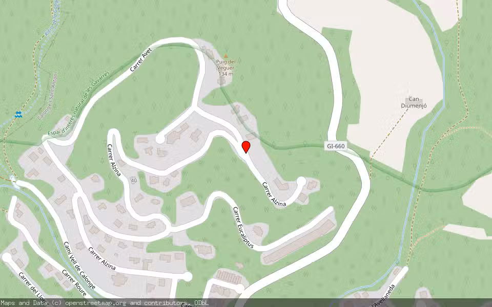 Mapa de Subasta Inmueble (Vivienda) en Calonge, Girona