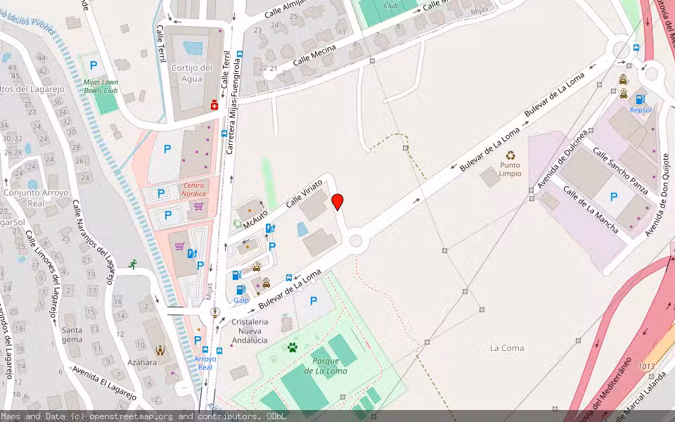 Mapa de Subasta Inmueble (Garaje) en Fuengirola, Málaga