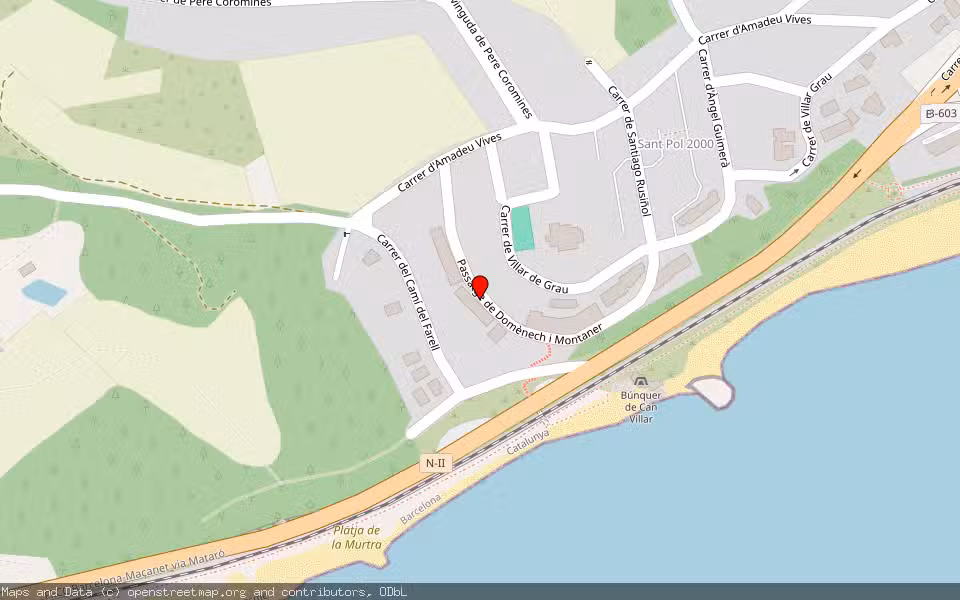 Mapa de Subasta Inmueble (Vivienda) en Sant Pol De Mar, Barcelona