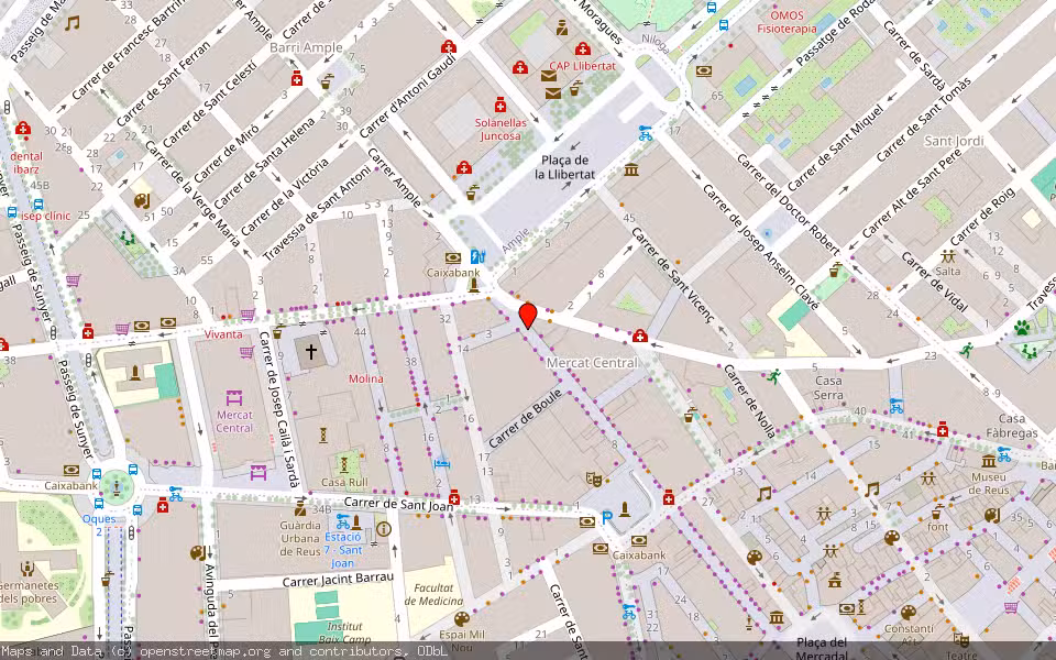 Mapa de Subasta Inmueble (Vivienda) en Reus, Tarragona
