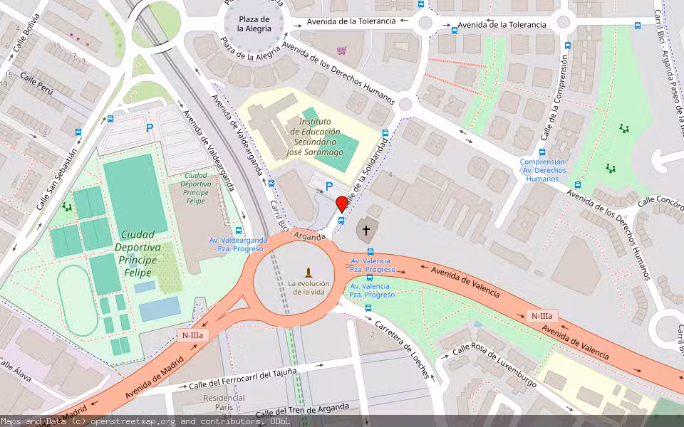 Mapa de Subasta Inmueble (Garaje) en Arganda, Madrid