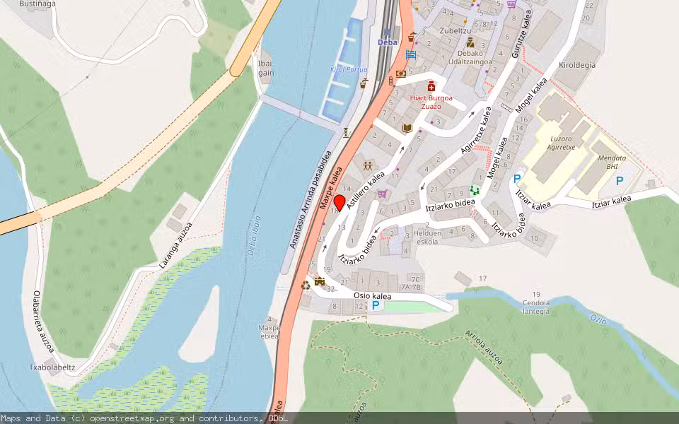 Mapa de Subasta Inmueble (Vivienda) en Deba, Gipuzkoa