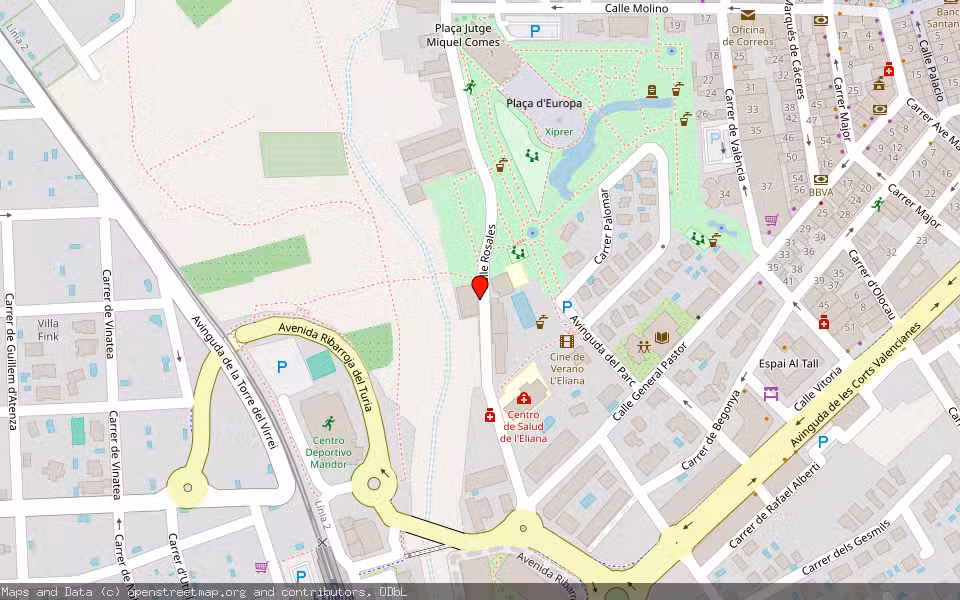 Mapa de Subasta Inmueble (Vivienda) en L'eliana, Valencia/València