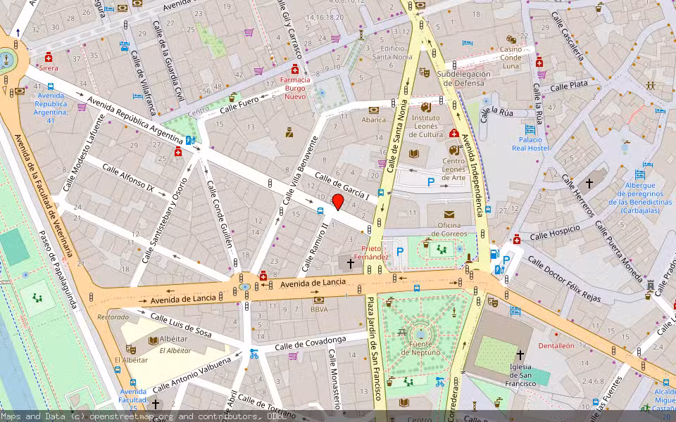 Mapa de Subasta Inmueble (Vivienda) en Leon, León