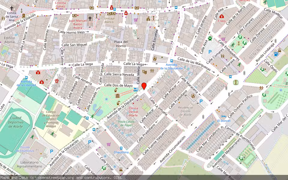 Mapa de Subasta Inmueble (Vivienda) en Atarfe, Granada